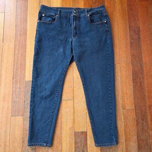 Tahari Dark Wash Skinny Jeans Plus Size 16/33